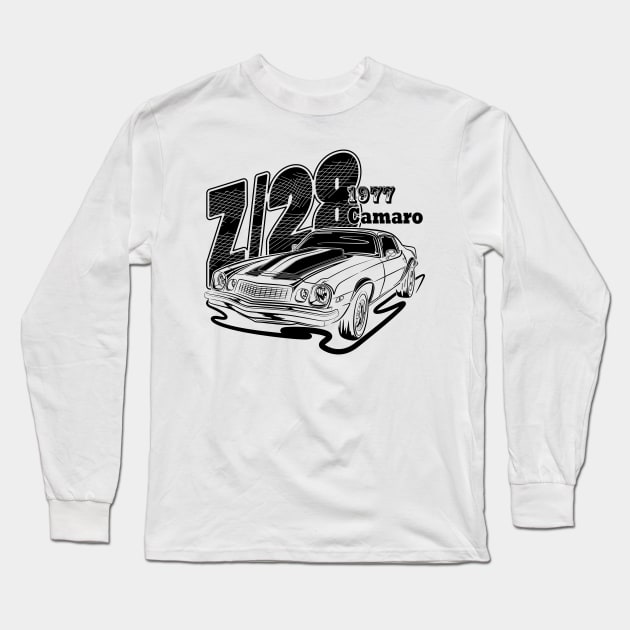 Camaro Z/28 (Black Print) Long Sleeve T-Shirt by WINdesign